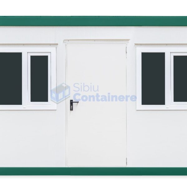container birou sibiu 4metri 2geamuri verde